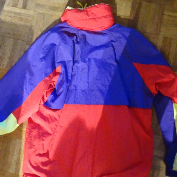 UNISEX VINTAGE KARHU WINDBREAKER PULLOVER 3/4 ZIP UP JACKET( HAS A LIME GREEN - Picture 3 of 3